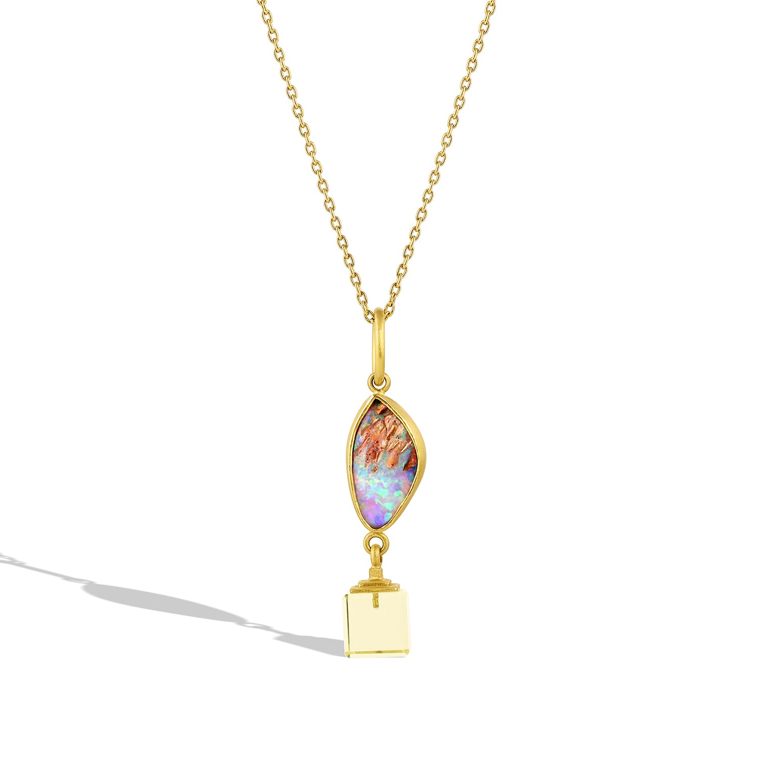Crystal Opal Step Necklace
