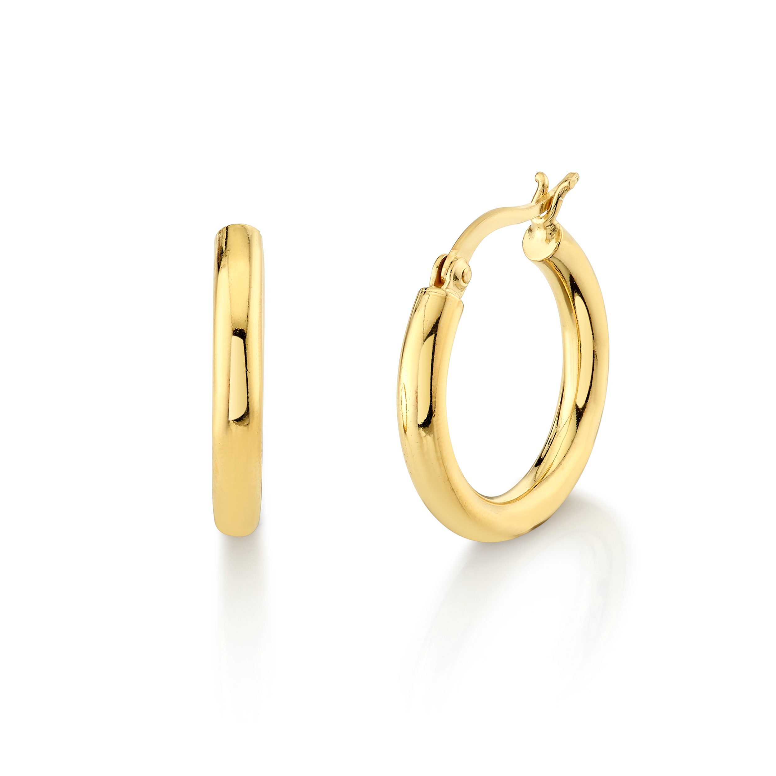 Gold Vermeil Essential Hoops with Charms