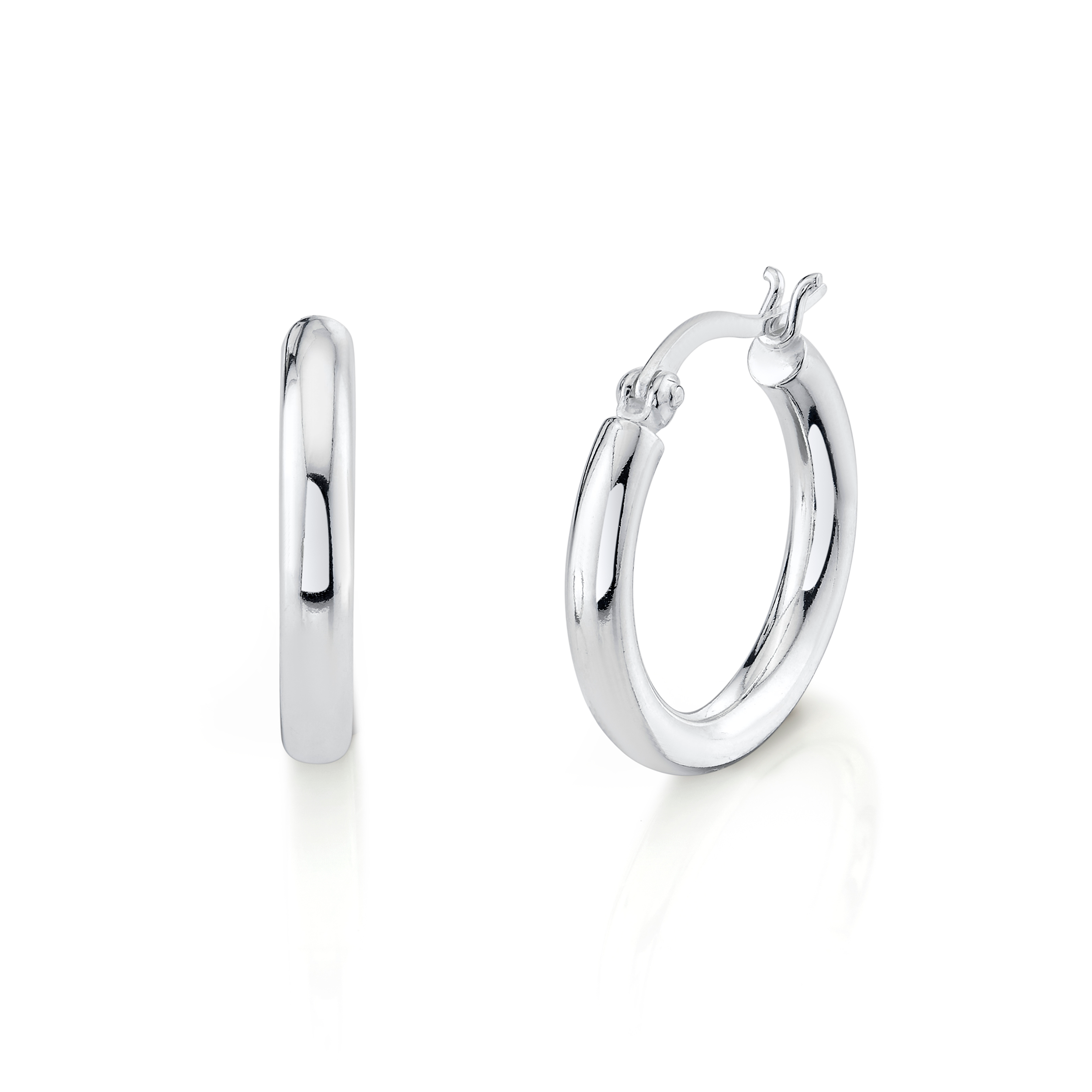 Silver Essential Hoops with Charms