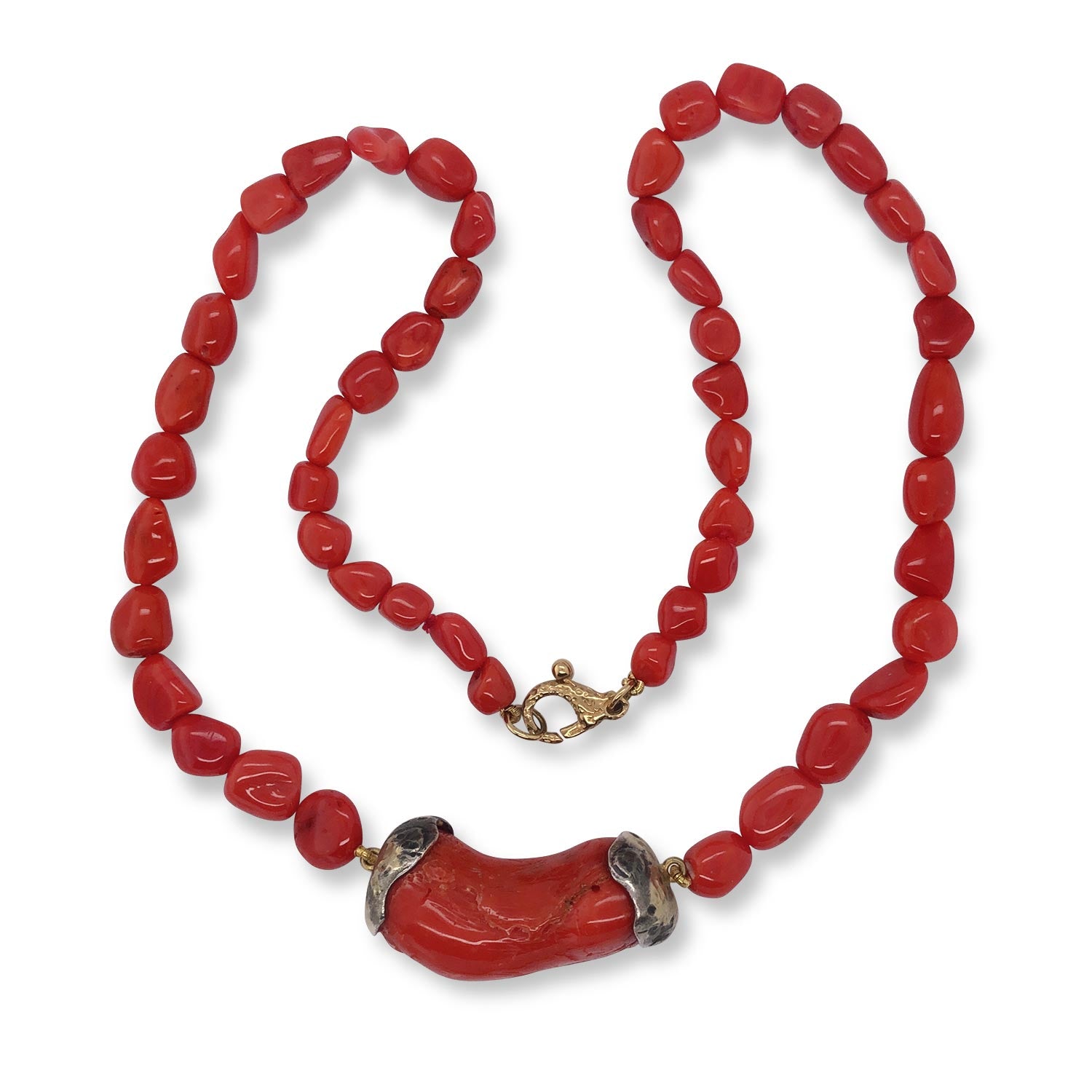 Red Coral Volcano Necklace