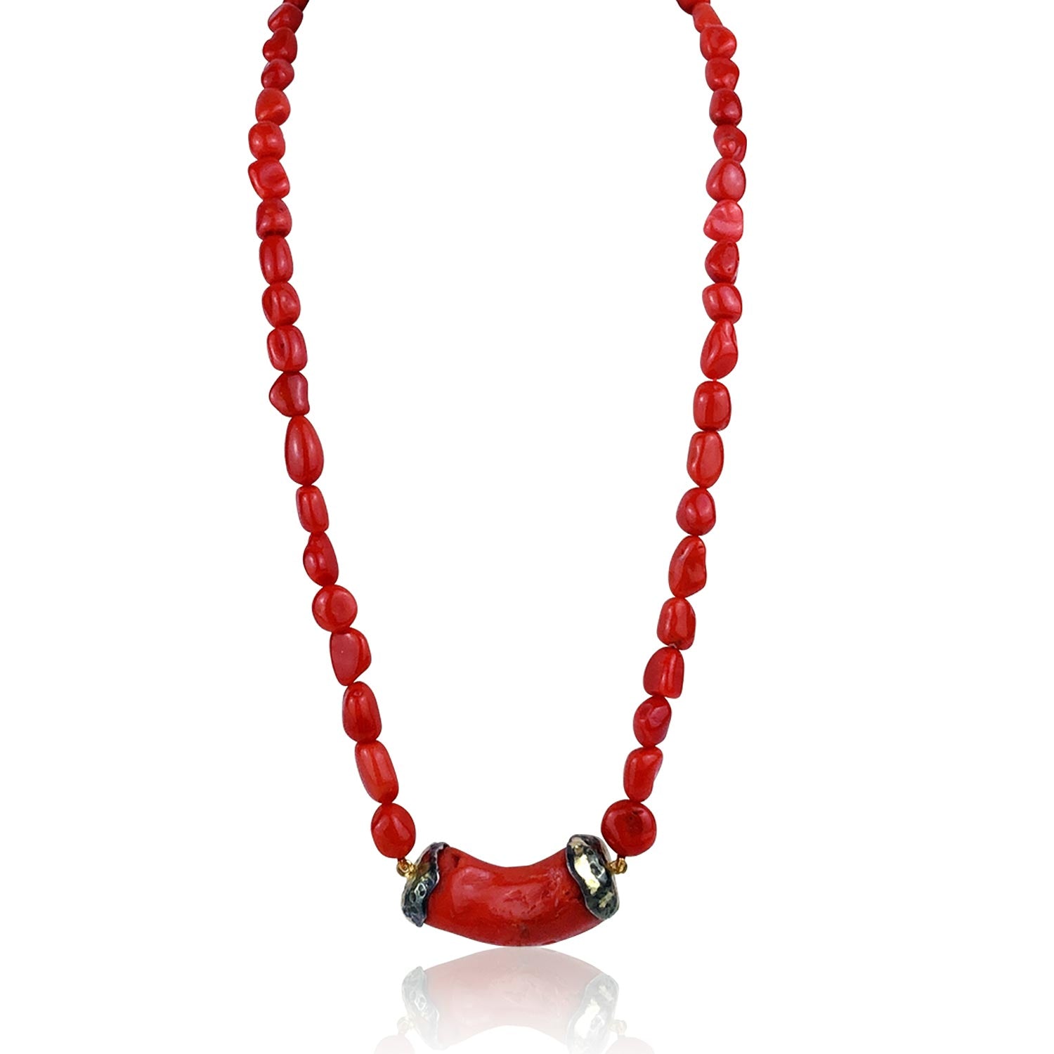 Red Coral Volcano Necklace