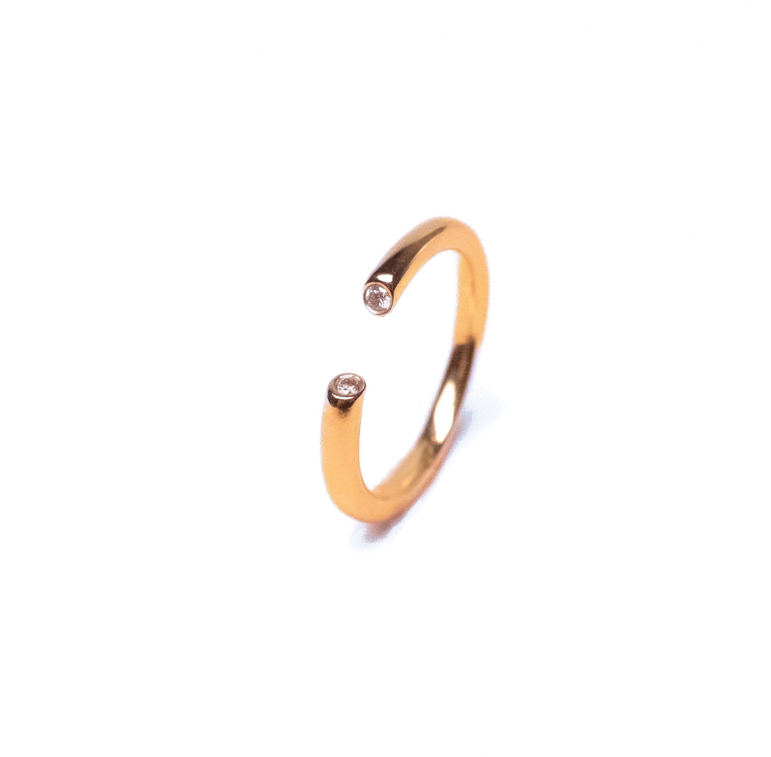 Tube Ring with Diamonds